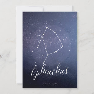 Invitación Constellation Star Table Number Ophiuchus