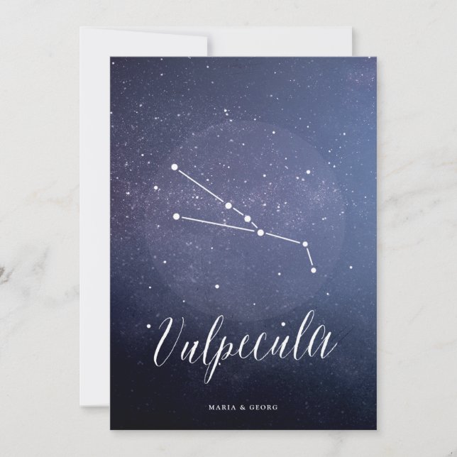 Invitación Constellation Star Table Number Vulpelcula (Anverso)