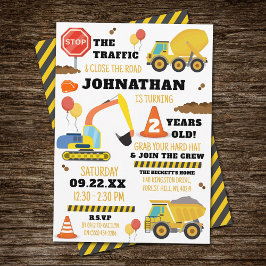 Invitación Construcción 2.º cumpleaños