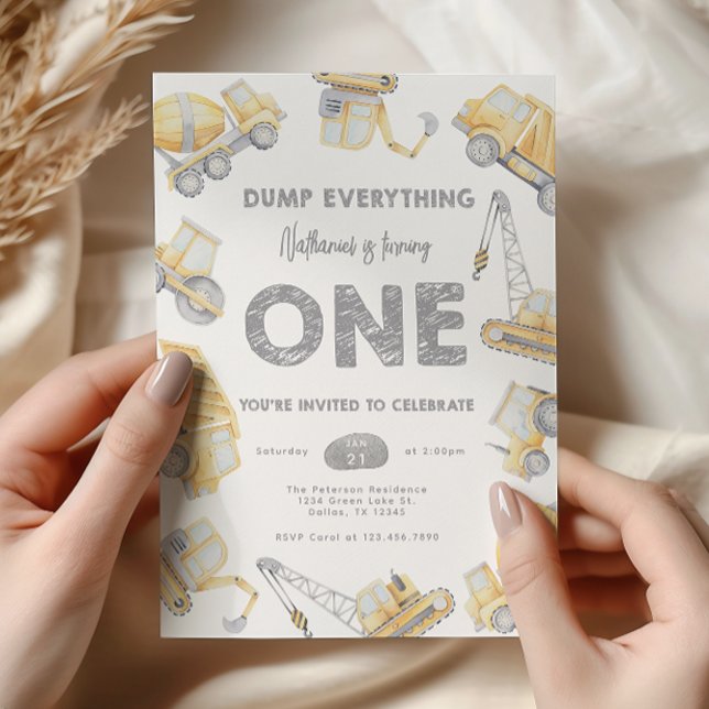 Invitación Construcción UN Fiesta de cumpleaños (Subido por el creador)