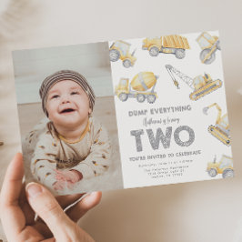 Invitación Construction 2nd TWO Birthday Party