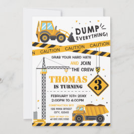 Invitación Construction Birthday kid Invitation