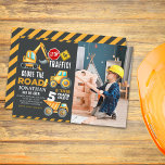 Invitación Construction Party for 5th Birthday Boy<br><div class="desc">"Get ready to make unforgettable memories with this construction-themed birthday design! Perfect for a 5-year-old boy's birthday celebration, this design features vibrant shades of yellow and black with fun construction vehicles like bulldozers, excavators, and dump trucks. This fully customizable design sets the tone for an exciting party with a creative...</div>