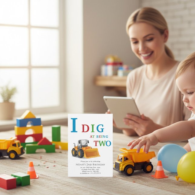 Invitación Construction Vehicle Birthday Boy Invitation (Subido por el creador)