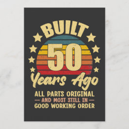 Invitación Construido hace 50 años Todas las piezas originale