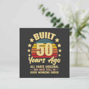 Invitación Construido hace 50 años todas las piezas originale