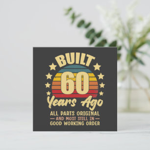 Invitación Construido hace 60 años todas las piezas originale