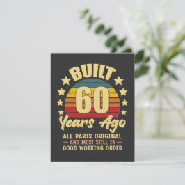 Invitación Construido hace 60 años Todas las piezas originale