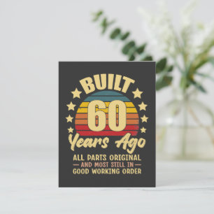 Invitación Construido hace 60 años Todas las piezas originale