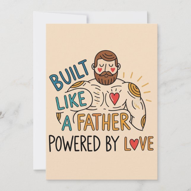 Invitación Construir como un padre, impulsado por el Día del  (Anverso)