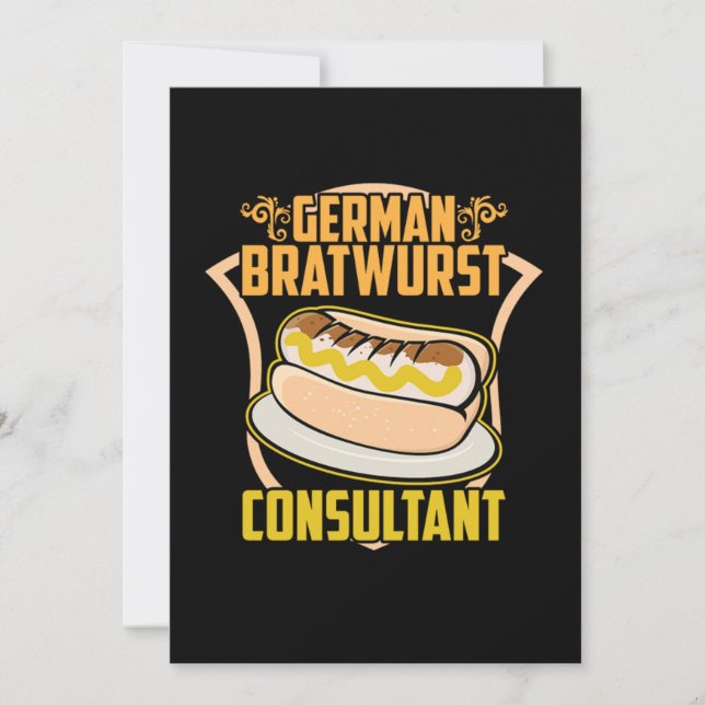 Invitación Consultor alemán de Bratwurst Oktoberfest Bier Gif (Anverso)
