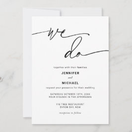 Invitación contemporánea de boda moderna