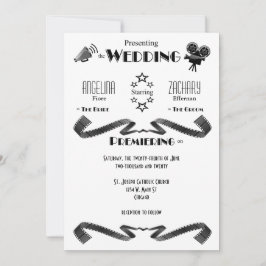 Invitación contemporánea de la boda del fan de