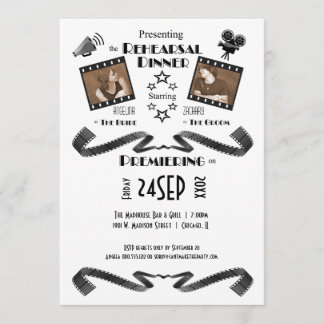 Invitación contemporánea de la cena del ensayo de
