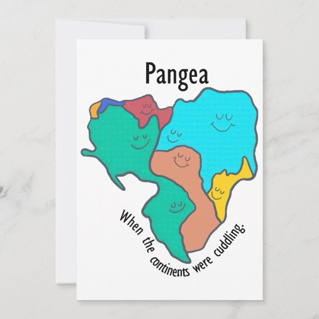 Invitación Continentes Pangea Cudling Multicolor (Anverso)