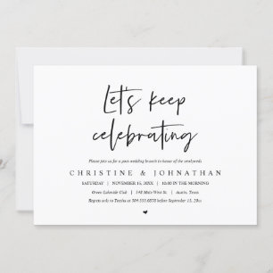 Invitación Continuemos celebrando, publicando sugerencias de 