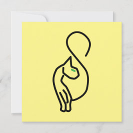 Invitación Contorno de gatos gitanos y elegantes