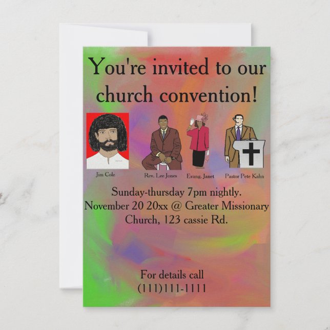 Invitación Convención de la Iglesia (Anverso)
