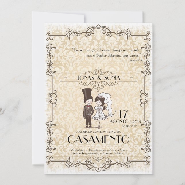 Invitación Convite Casamento (Anverso)