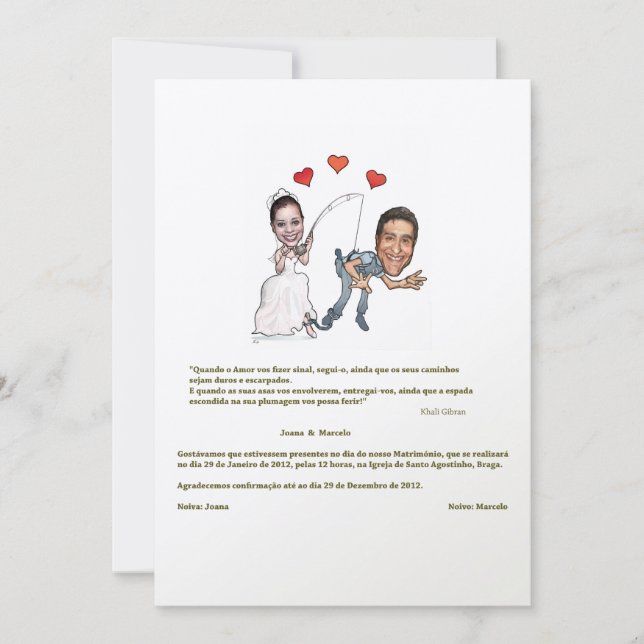 Invitación Convite com Caricatura (Anverso)