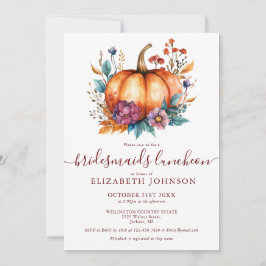 Invitación Convite de Almuerzo de Damas de Honor con Calabaza