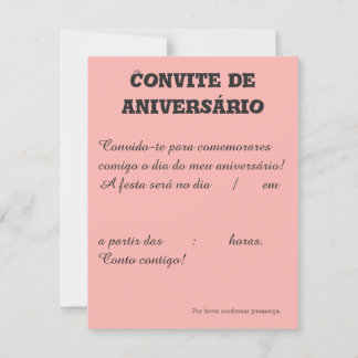 Invitación Convite de aniversário Benfica