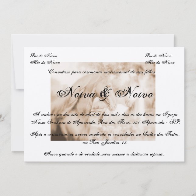 Invitación Convite de casamento country, cavalo, horses (Anverso)
