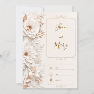 Invitación Convite de Casamento Moderno Floral