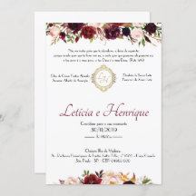Convite para Casamento - Marsala | Frente