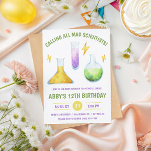 Invitación ¡Convocando a todos los científicos locos! Fiesta