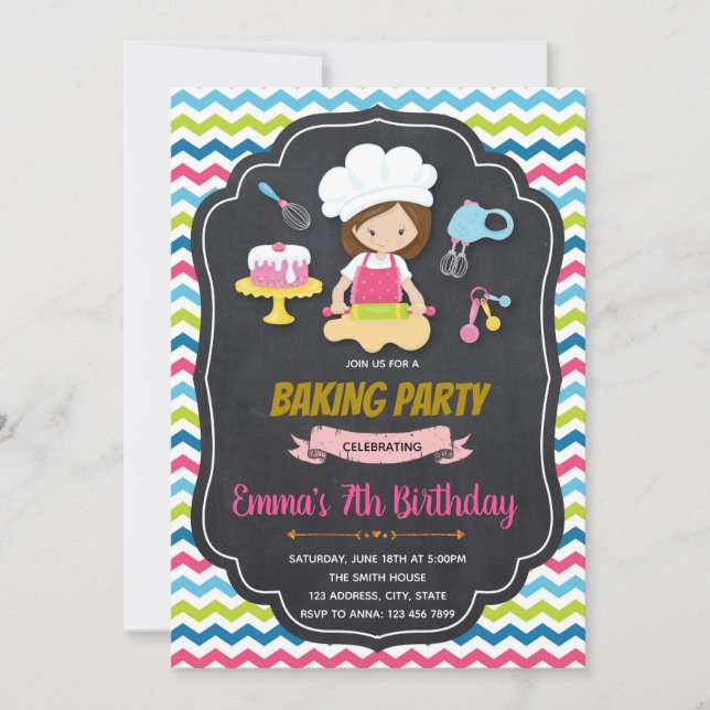Invitación Convocatoria de fiesta de cumpleaños (Anverso)