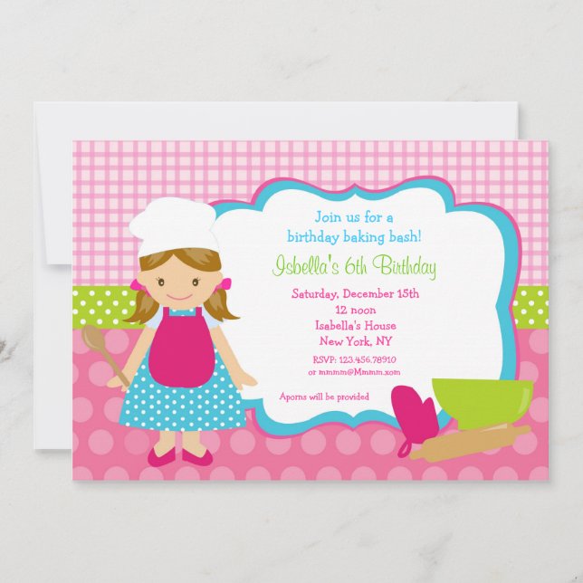 Invitación Convocatoria de fiesta de cumpleaños (Anverso)