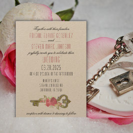 Invitación Convocatoria formal de Lock & Key Boda Suite
