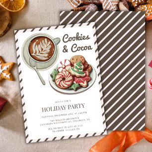 Invitación Cookes y fiesta navideña de Navidades muy acogedor