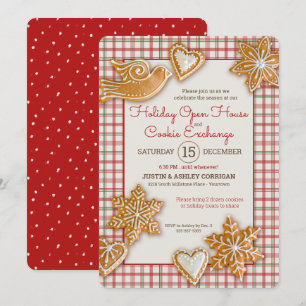 Invitación Cookie de navidades   Plantación   Casa abierta de