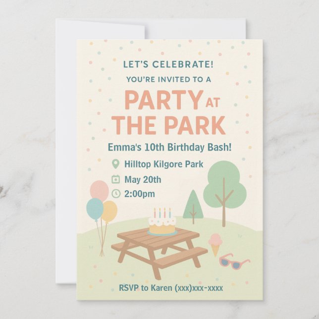 Invitación Cookie Decorating Birthday Invitation (Anverso)