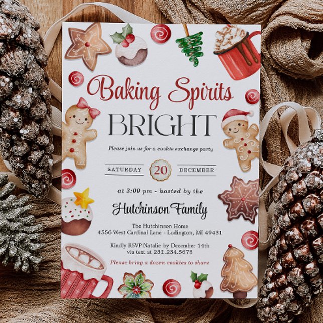 Invitación Cookie Exchange Party Invitation (Cookie Exchange Party Invitation)
