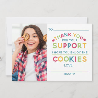 Invitación Cookie Sales Thank You Card