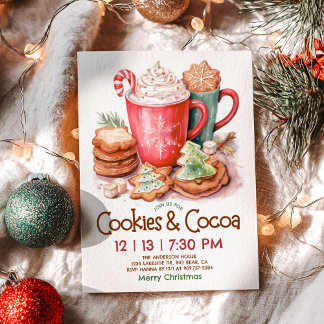 Invitación Cookies and Cocoa Christmas
