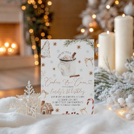 Invitación Cookies & Cocoa Birthday Invite