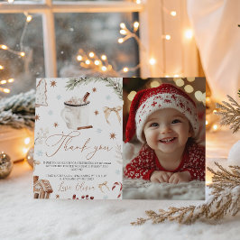 Invitación Cookies & Cocoa Photo Thank You Card