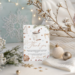 Invitación Cookies & Cocoa Thank You Card