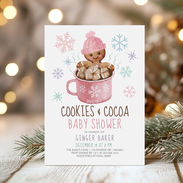 Invitación Cookies de pan de jengibre y Chica de cacao Baby S (Subido por el creador)