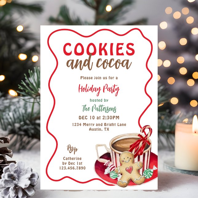 Invitación Cookies divertidas y Fiesta de Navidades de cacao  (Subido por el creador)