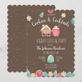 Invitación Cookies divertidos y Navidades de cócteles Cookie 