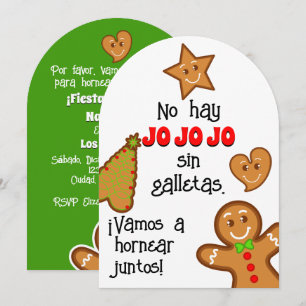 Invitación Cookies navidades - Fiesta de Hornear Gallletas