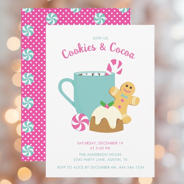 INVITACIÓN COOKIES Y COCOA DE NAVIDADES ROJOS (Subido por el creador)