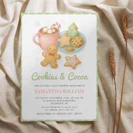 Invitación Cookies y Cocoa Winter Baby Shower