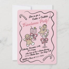Invitación Cookies y cócteles Navidades Friendsmas Fiesta