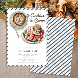 Invitación Cookies y el acogedor Pastel Azul Baby Shower